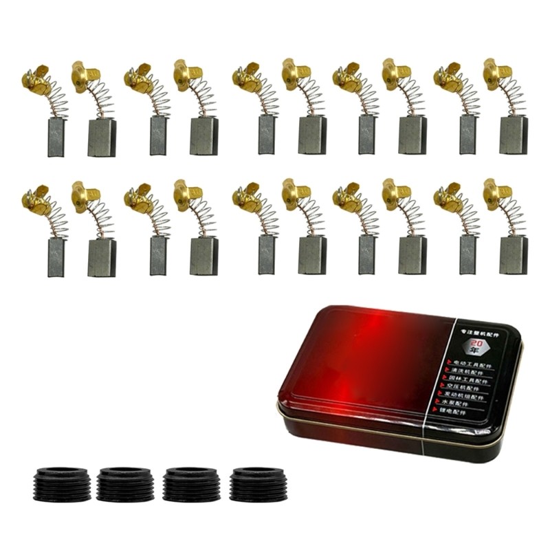 20PCS Efficient Carbon Brushes for Drilling Cutting Tools In Metal Box