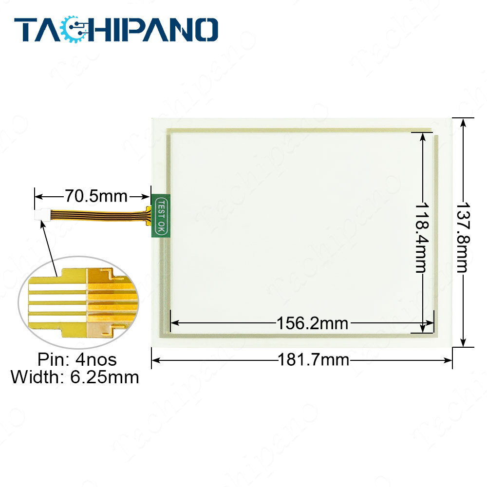 Touch Panel for A5E00363443 HT8 Screen Glass with Keyboard