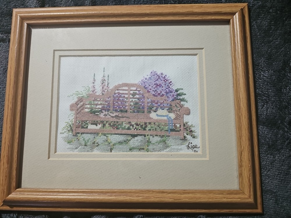 Spring Time Framed Cross Stitch 2001