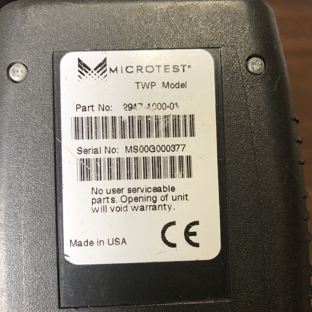 Microtest MicroScanner Model TWP For Parts/Repair