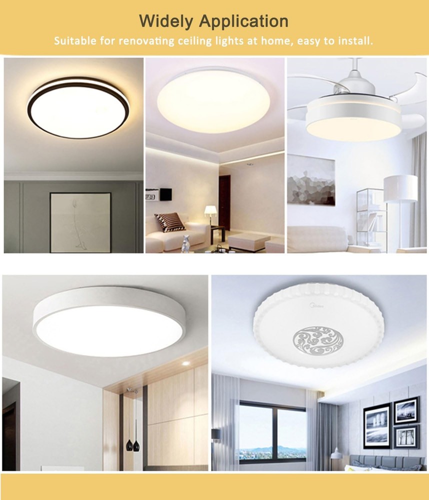 4.92'' LED Ceiling Fan Light Retrofit Kit, 18W Flush Mount Ceiling Light Repl...