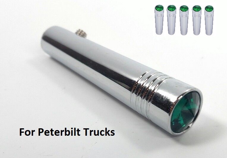 (Set/5) for Peterbilt Green Toggle Switch Extension 2-1/4" Long Chrome Metal
