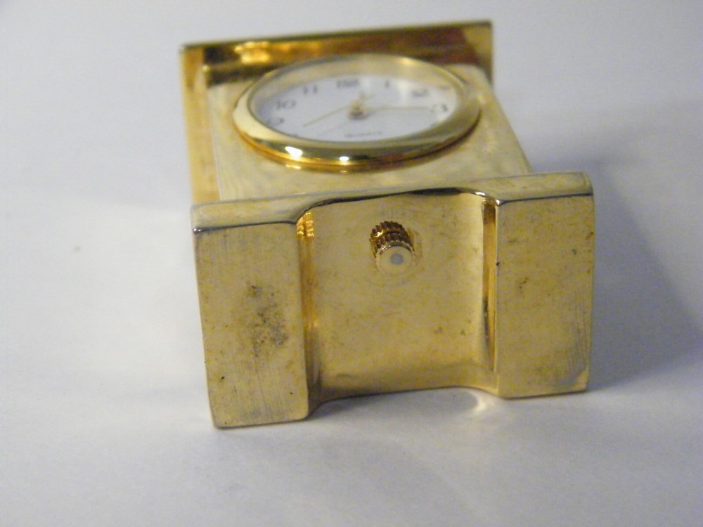 Vintage Mini Quartz Clock Untested