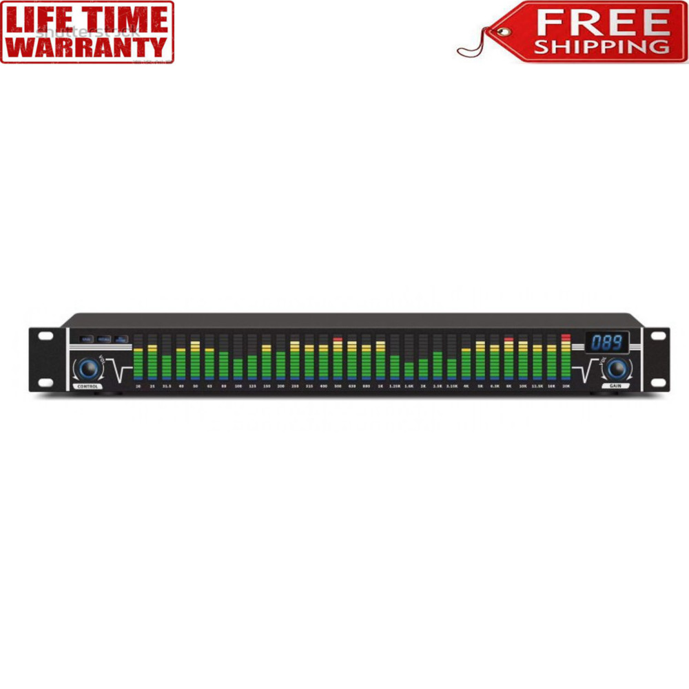 EQ-A31 31 Band Equalizer Digital Equalizer (Black) for Stage Home Karaoke Studio