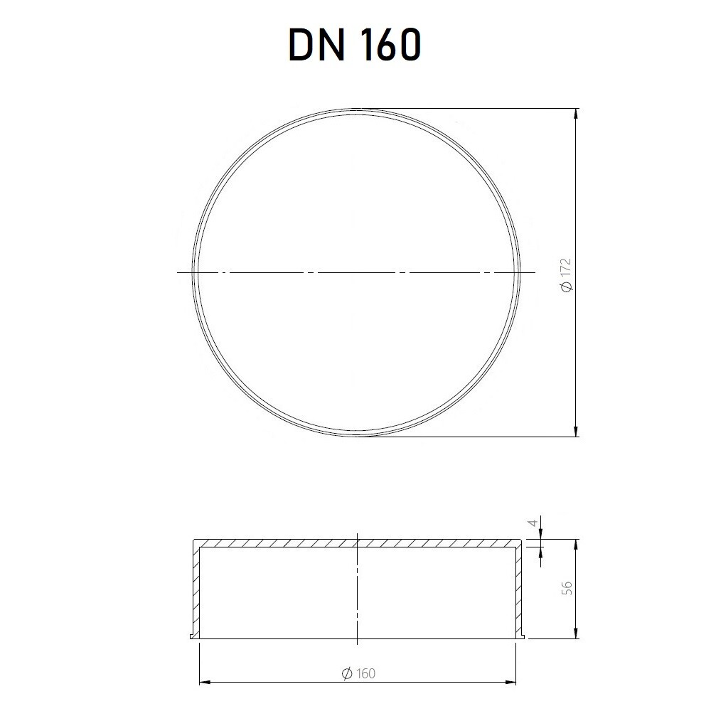 End Cap 160mm Underground Drainage Pipe Sewerage Pipe Cap Blanking Plug Stop End
