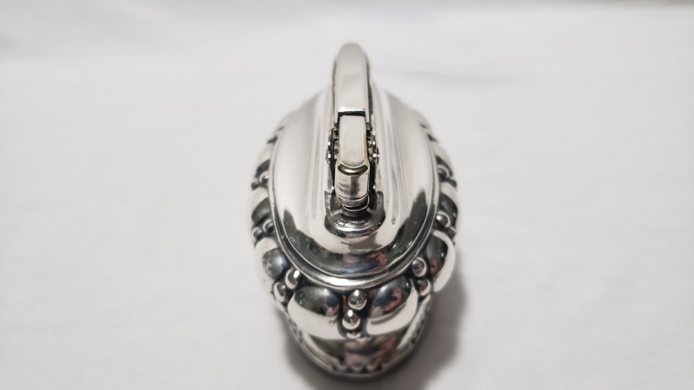 Ronson Crown Table Lighter Silver Tone Swirl Vintage Untested