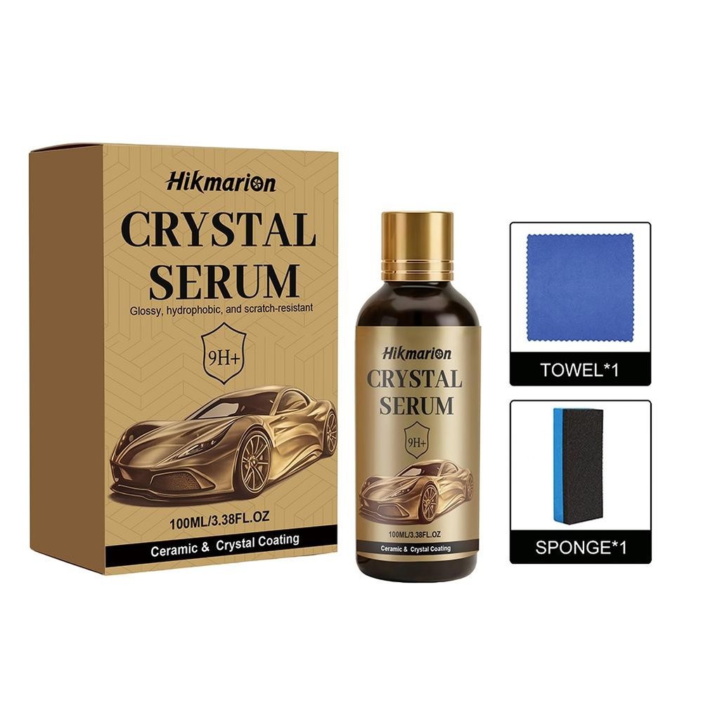 Ceramic Coating Agent, Crystal Serum Glossy, Hydrophobic& Scratch- Resistant HOT