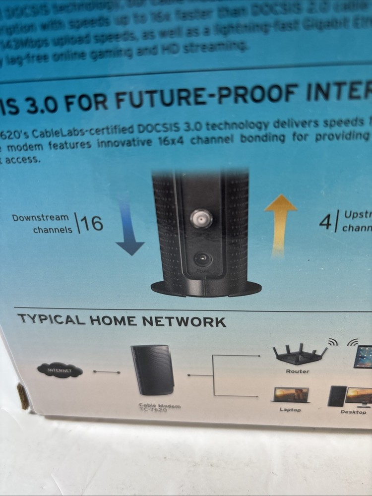 TP-LINK TC-7620 680Mbps Cable Modem - Brand New