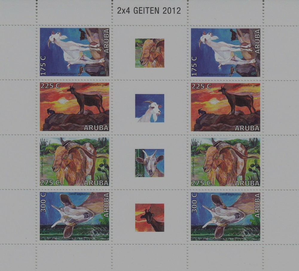 Aruba Issue 2012 (MS 594-597) Goats