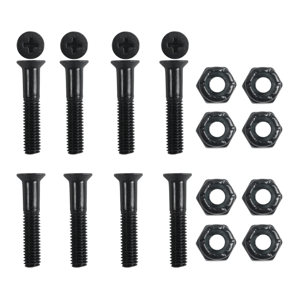 Skateboard Hardware Refresh Kit - Abec 5 Bearings, Risers, 1" Hardware, Nuts