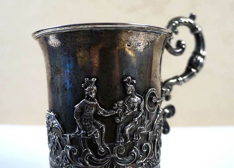 Vintage silver gilt cup