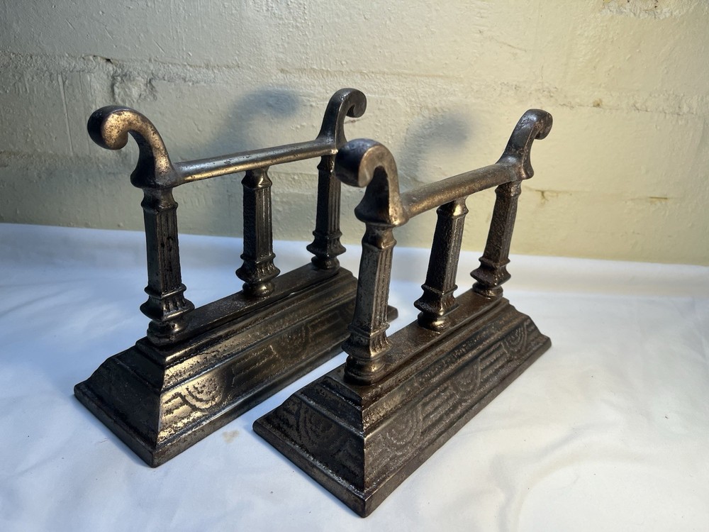 Victorian Neo Classical Fire Dogs  Andirons