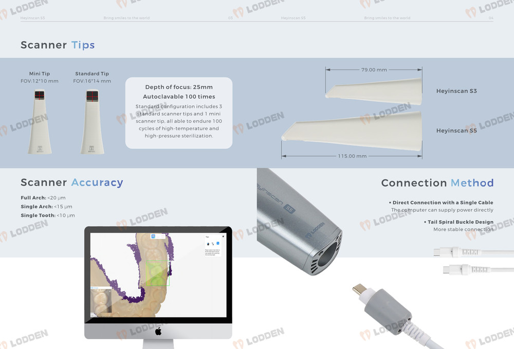 Dental Intra oral Scanner Remote sensing function AI Scanning Software+5 Tips S5