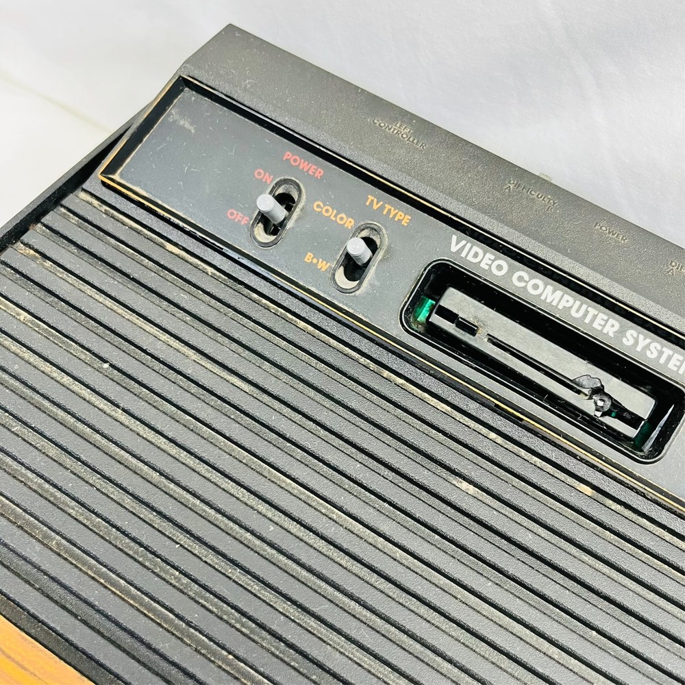 Atari 2600 Console Bundle w/ Mixed Joysticks, Cables VTG Retro Gaming UNTESTED