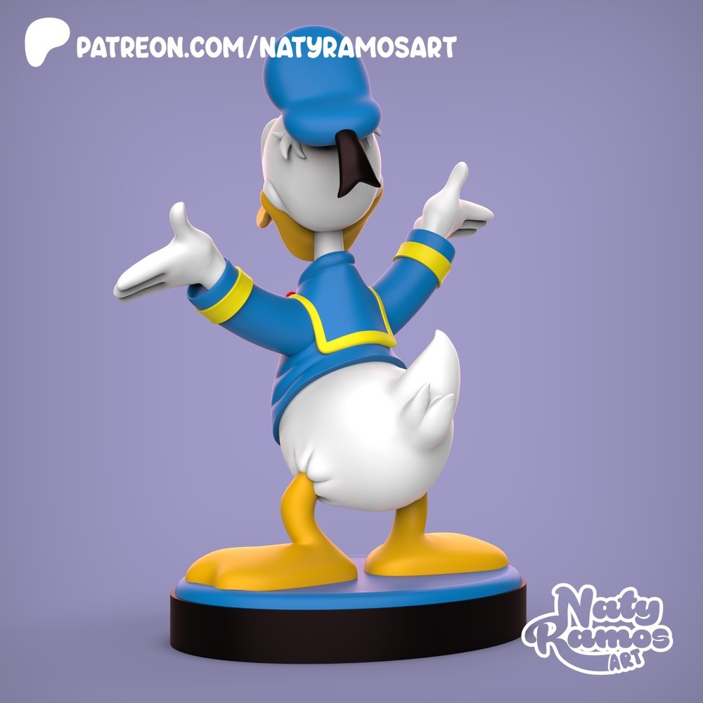 UNPAINTED Donald Duck 3D Printed Model Kit NR