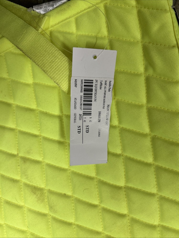 Reflective Square Saddlepad Neon Yellow