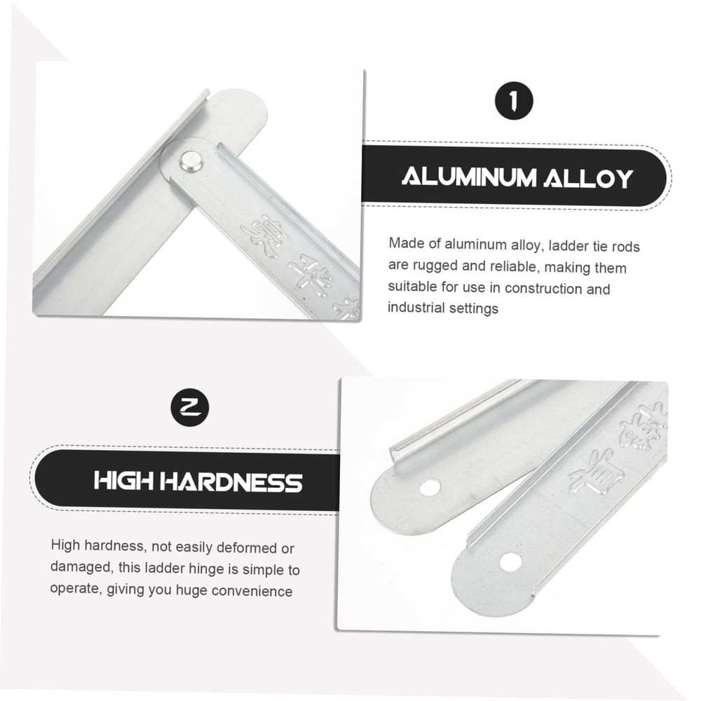 2pcs Step Ladder Hinges Replacement Kit Ladder Tie Rods Attic Accessories