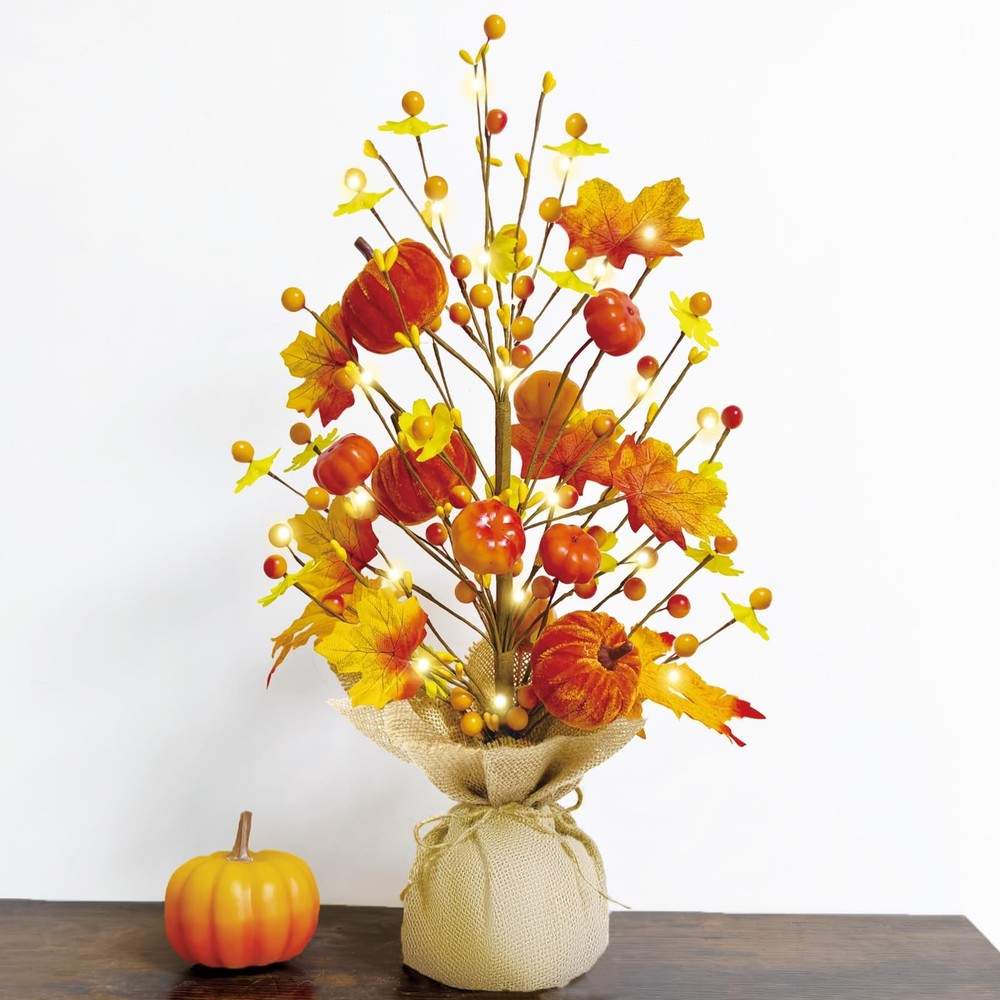 Fall Decorations for Home 18 Inch Tree, Decor 18 Inches, Yellow