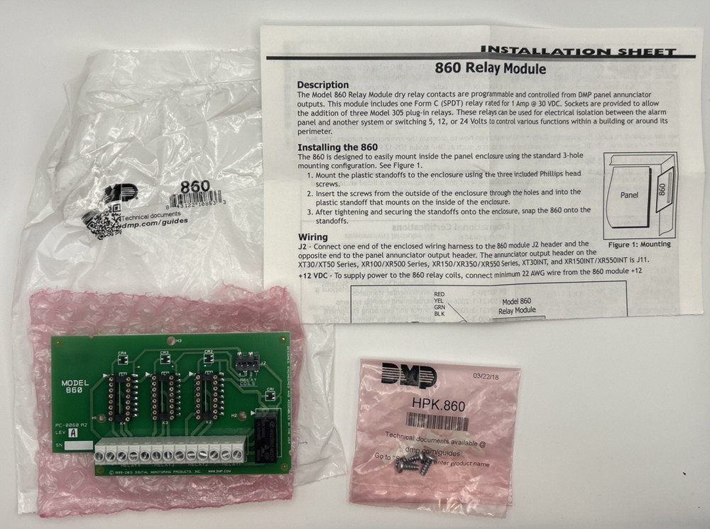 NEW DMP 860 RELAY MODULE with HPK.860