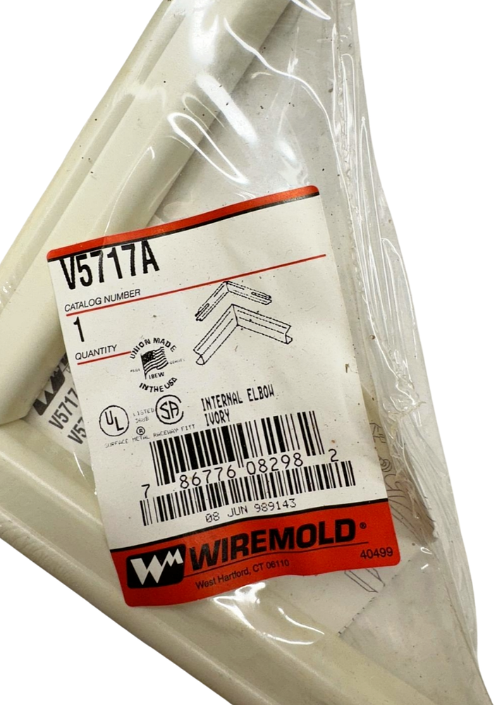 Wiremold V5717A Ivory Internal Pull Elbow **Free Shipping**