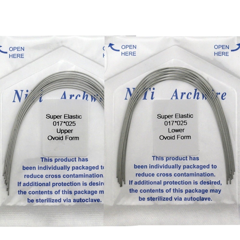 20 Pcs Upper+Lower Dental Orthodontic NiTi Super Elastic Rectangular Arch Wire