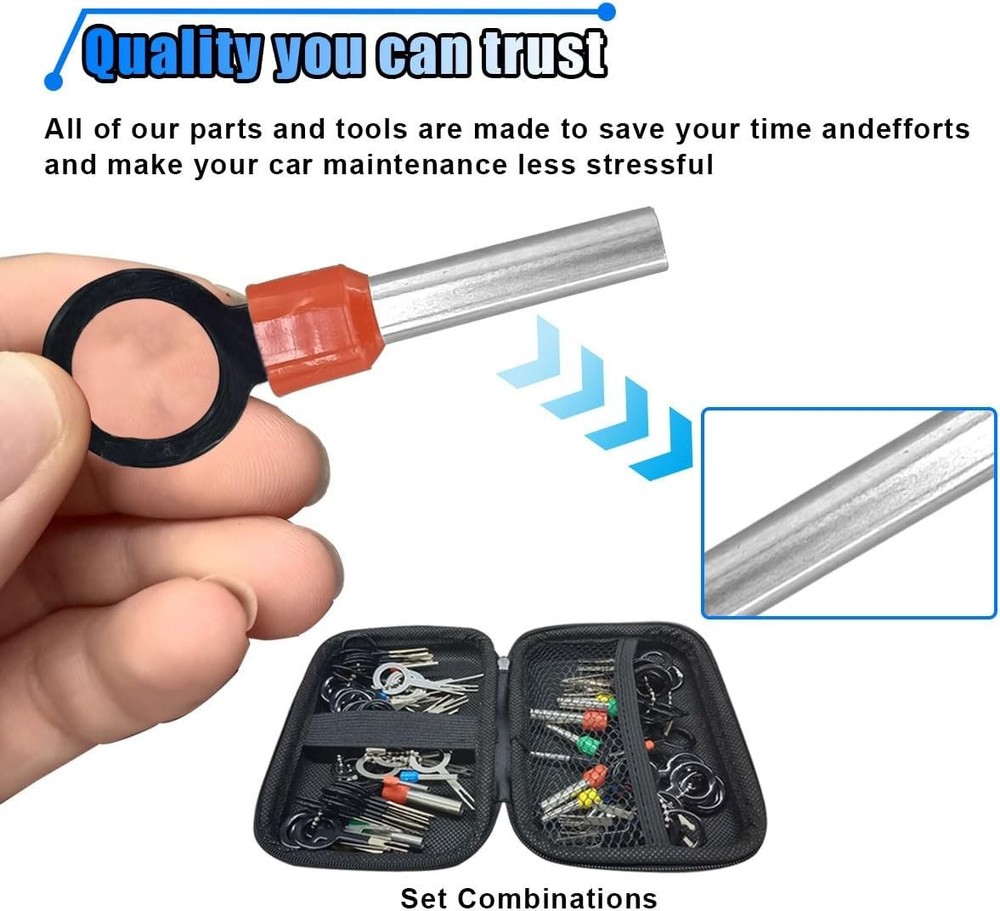 82 PCS Terminal Removal Tool Kit - Electrical Connector Pin Extraction Tool