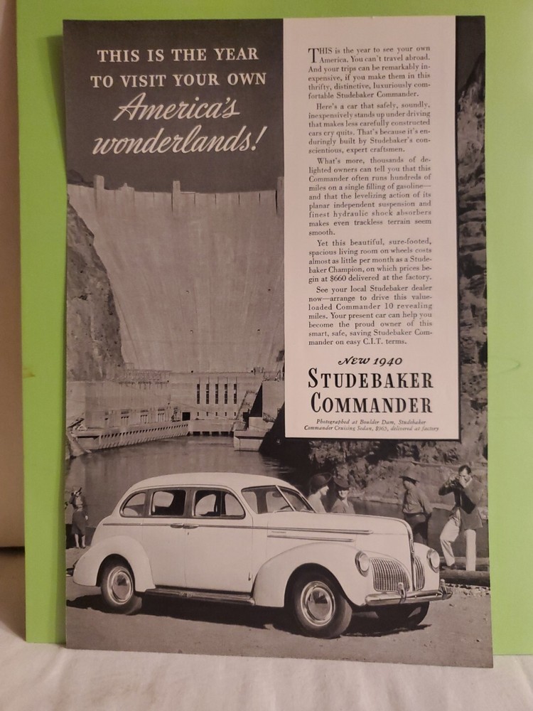Advertisement 1940 Studebaker Commander