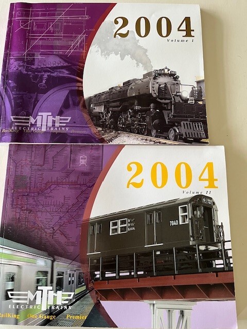 MTH ELECTRIC TRAINS -  2004 - Volume 1  &  2  - 2 Catalogs!