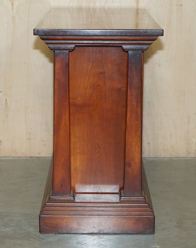 REH KENNEDY HARRODS LONDON SOLID MAHOGANY OPEN PILLARED DWARF LIBRARY BOOKCASE