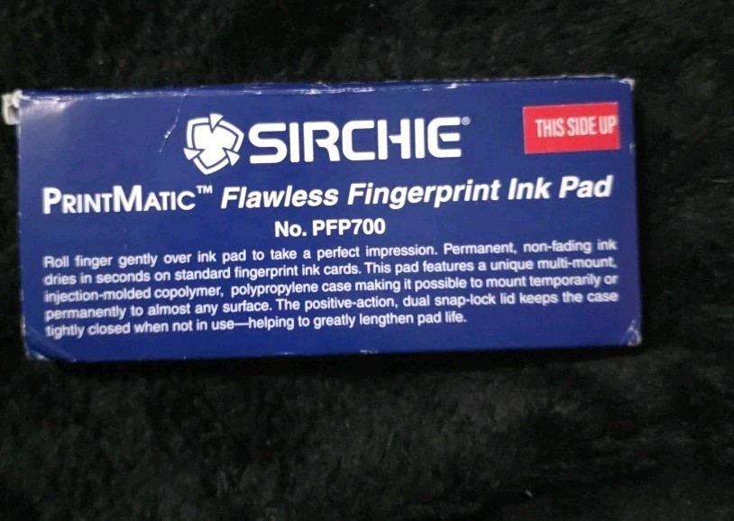 Huellero Sirchie, 100% Original Pad  No.pfp700