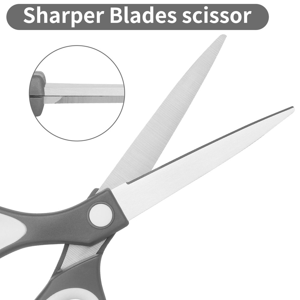 Left Handed Scissors, 8.5 Inch Multi-Purpose Premium General Purpose Shears, ...