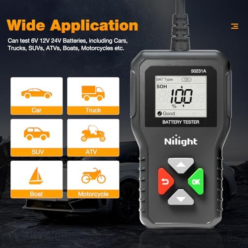 Car Battery Tester 6V 12V 24V Accurate Digital Auto Analyzer 100-2000 CCA