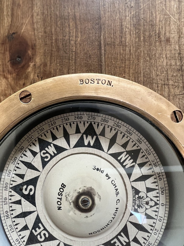 E.S. Ritchie & Sons Boston Nautical Box Ship Compass 1925