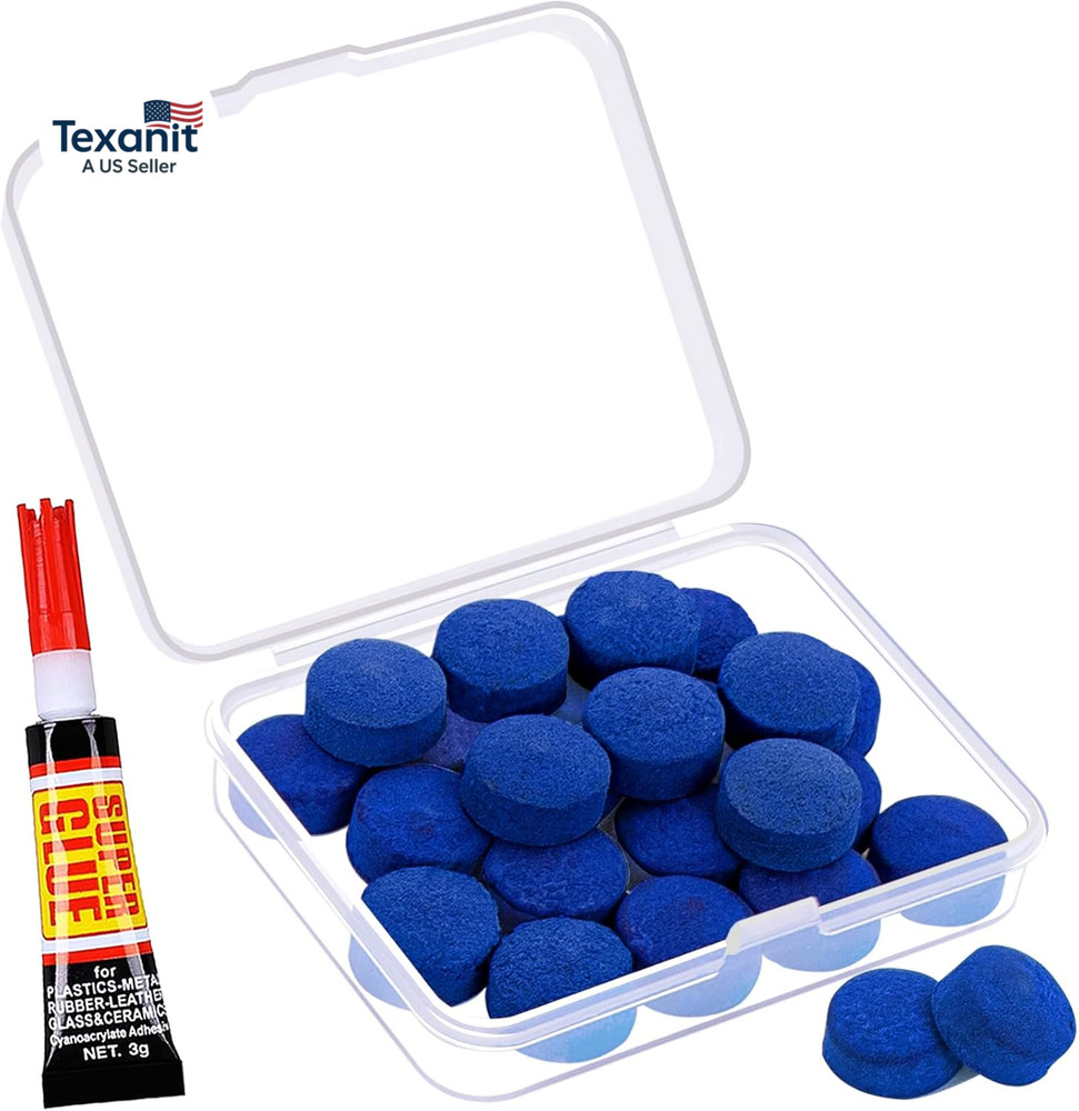 Billiard Pool Cue Tips - Pool Cue Stick Tips Replacement Repair Kit Billiard Cue