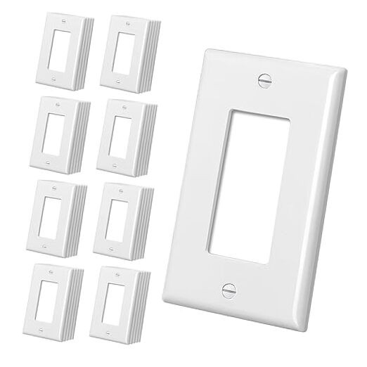 CML Wall Plates Pack Electrical Outlet Receptacle Covers, Mid-Size Decorator 40