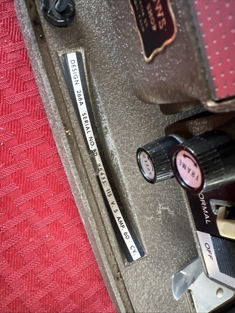 Bell & Howell Autoload 8MM Movie Projector Design 266A