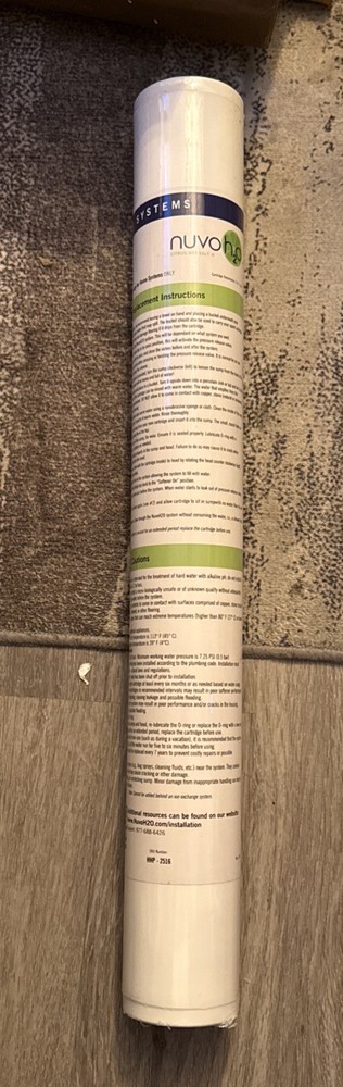 Nuvo h2o Home Water Softener System Replacement Cartridge 2.5" x 19.9" HHP-2516