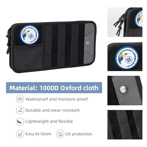 Car Sun Visor Organizer, Heavy Duty Molle Panel with Double Zipper Multi 1 Pack