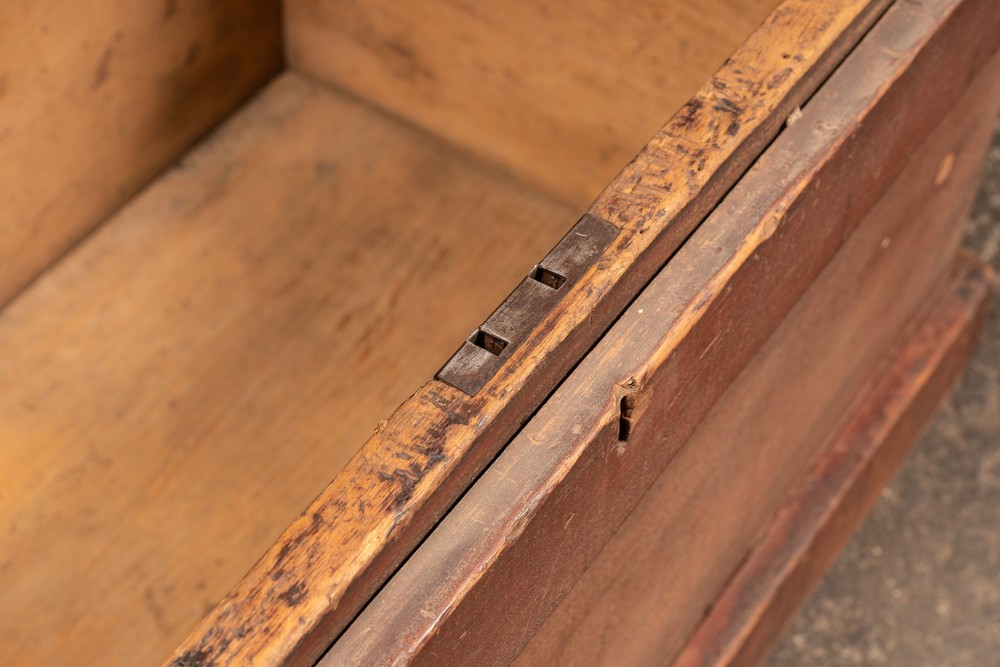 19th Century Painted Pine Blanket Chest