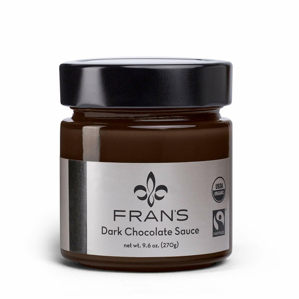 Fran's Chocolate Dark Chocolate Sauce Richness 9 oz jar Non-Gmo