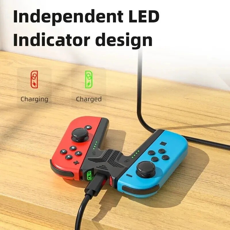 Joy-Con Controllers Mini Charging Grip Dock & Holder for Nintendo Switch OLED
