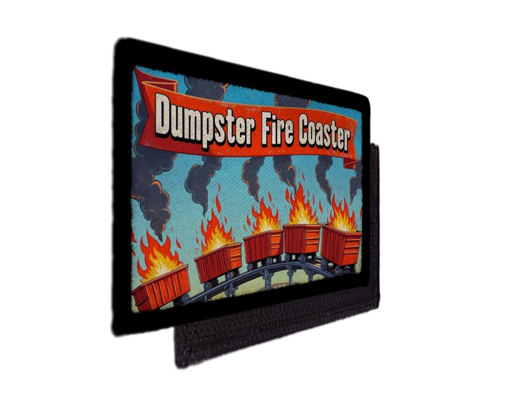 Hellmo World Fire Patch Tactical Hook This is fine Dumpster fire [sub]