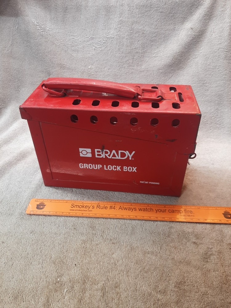 Brady Lock Group Lock Box Red