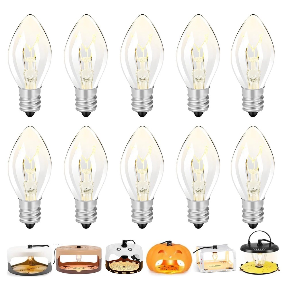 Flea Trap Light Bulb Replacement 10 Pack 7W Replacement Bulbs for Flea Traps ...
