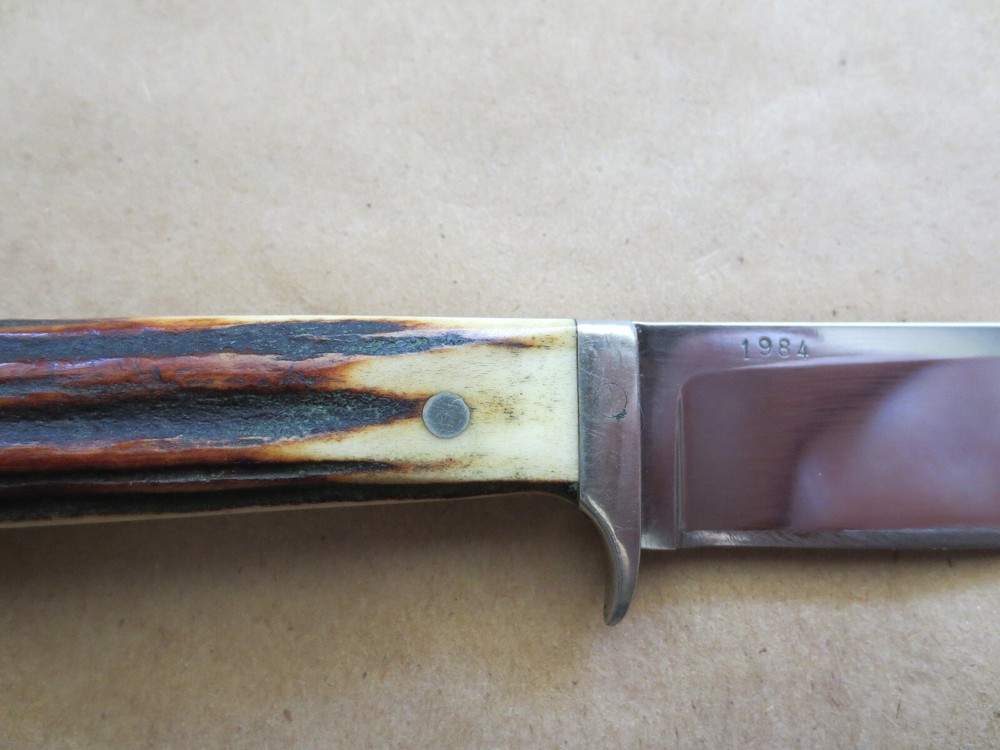 Bill Simons Fixed Blade Custom Knife w/Sheath 1984