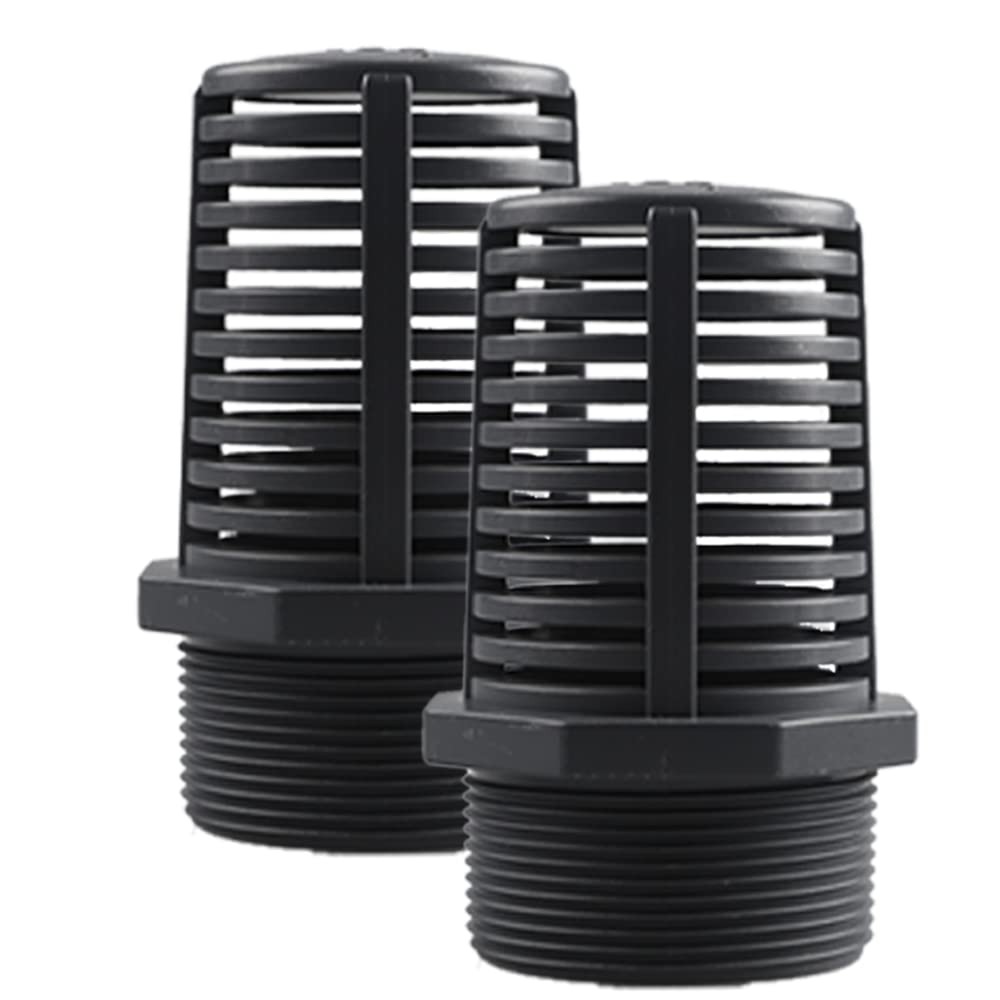 2 Inch Threaded Suction/Overflow Strainer, Screen Strainer 2 Inch (2 Pack)