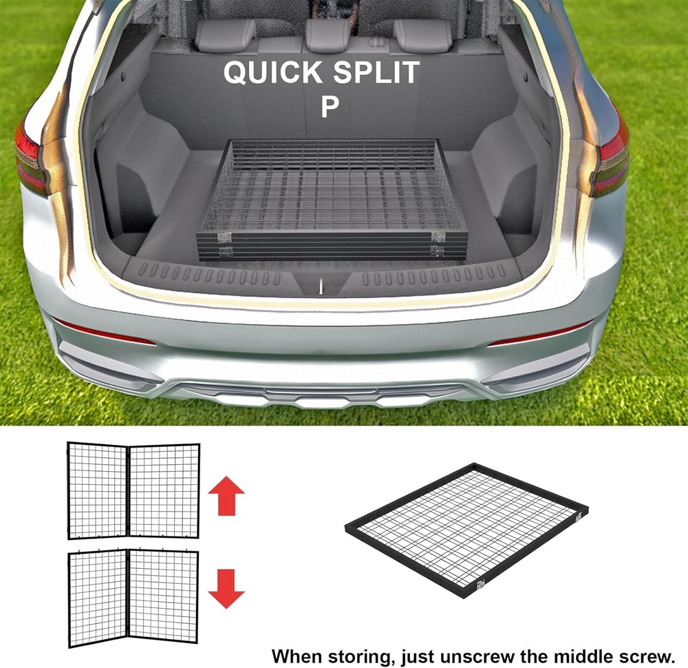 Foldable Grid Wall Panel 2PCS - Portable Heavy Duty Gridwall Display Rack with D