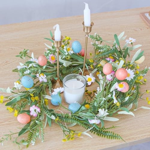 5FT Easter Garland Faux Spring Vine with Easter Eggs Berries for Rustic 1