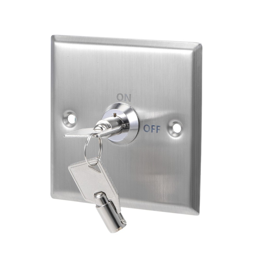 Key Switch On/Off Exit Switches Door Release SPST for Access Control w 2 Keys
