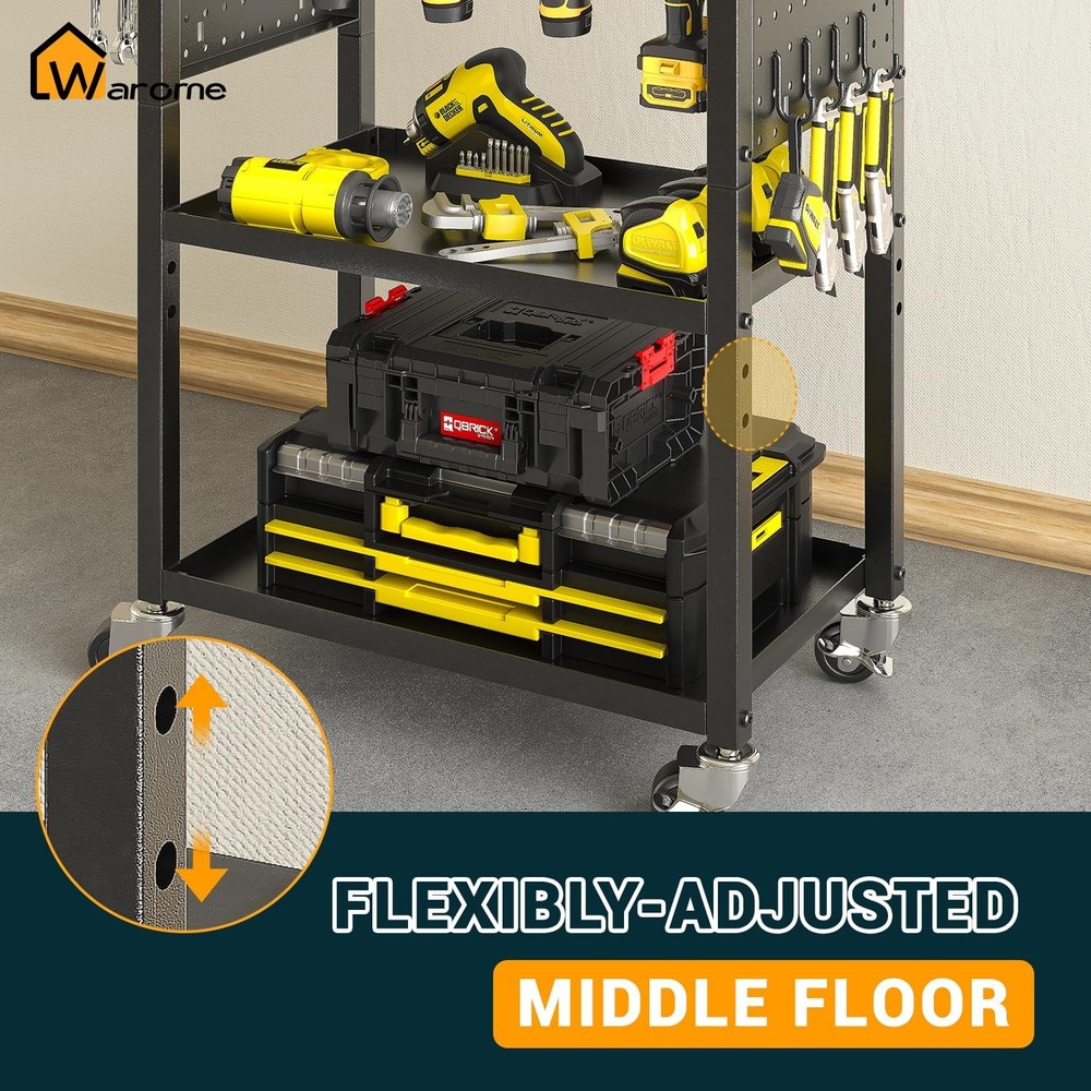 Warome Power Tool Organizer for Garage,Heavy Duty Tools Holder Storage Rack O...
